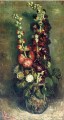 Jarrón de Malvarrosas Vincent van Gogh Impresionismo Flores
